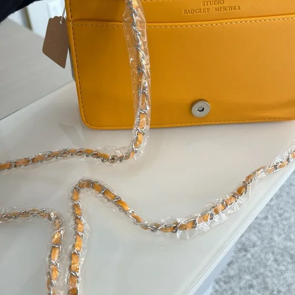 Badgley Mischka yellow crossbody purse $99 MSRP - Picture 8 of 8